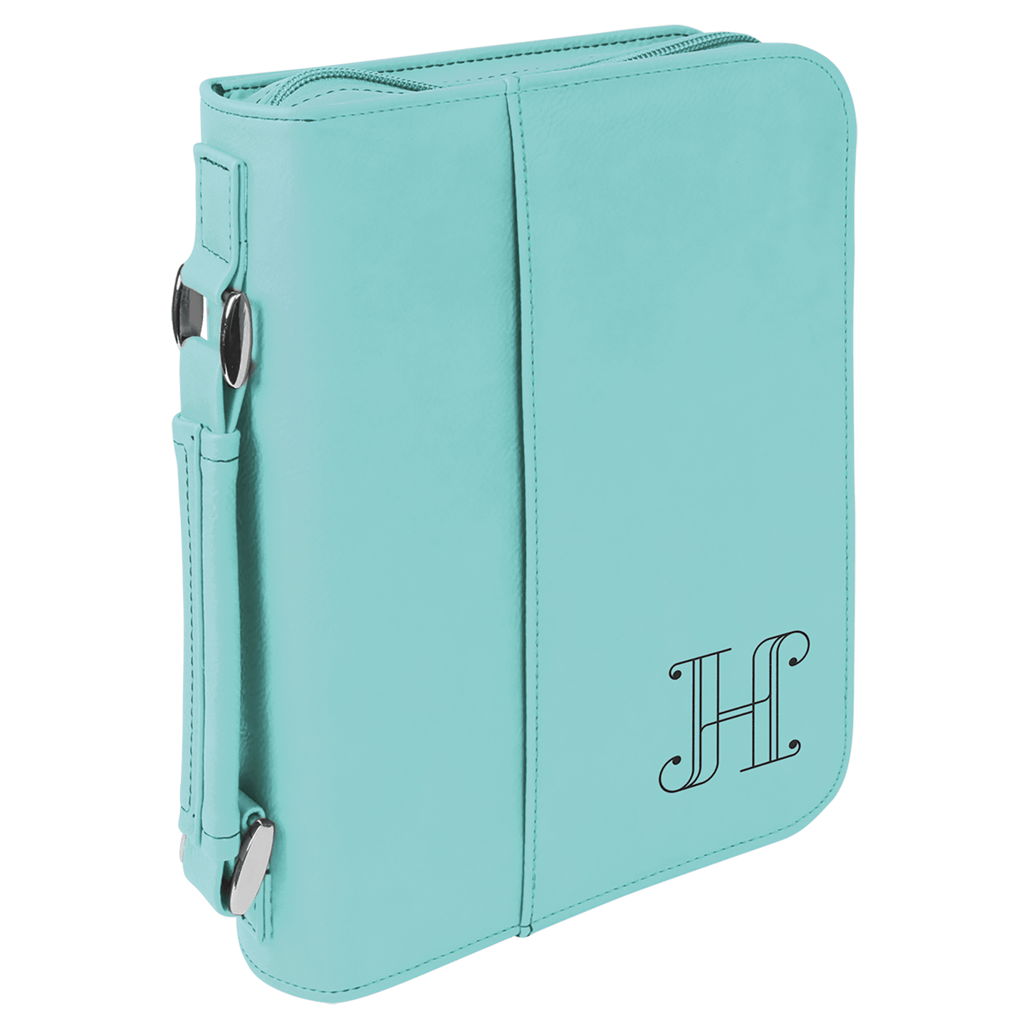 6 3/4" x 9 1/4" Leatherette Book/Bible Cover with Handle & Zipper