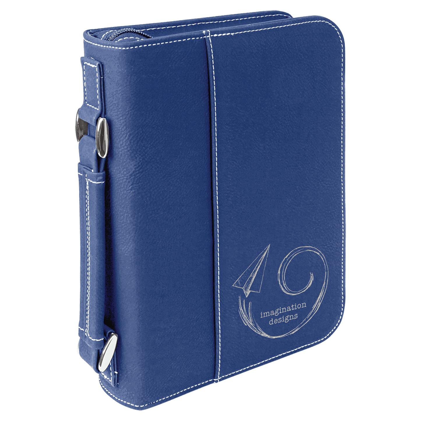 6 3/4" x 9 1/4" Leatherette Book/Bible Cover with Handle & Zipper
