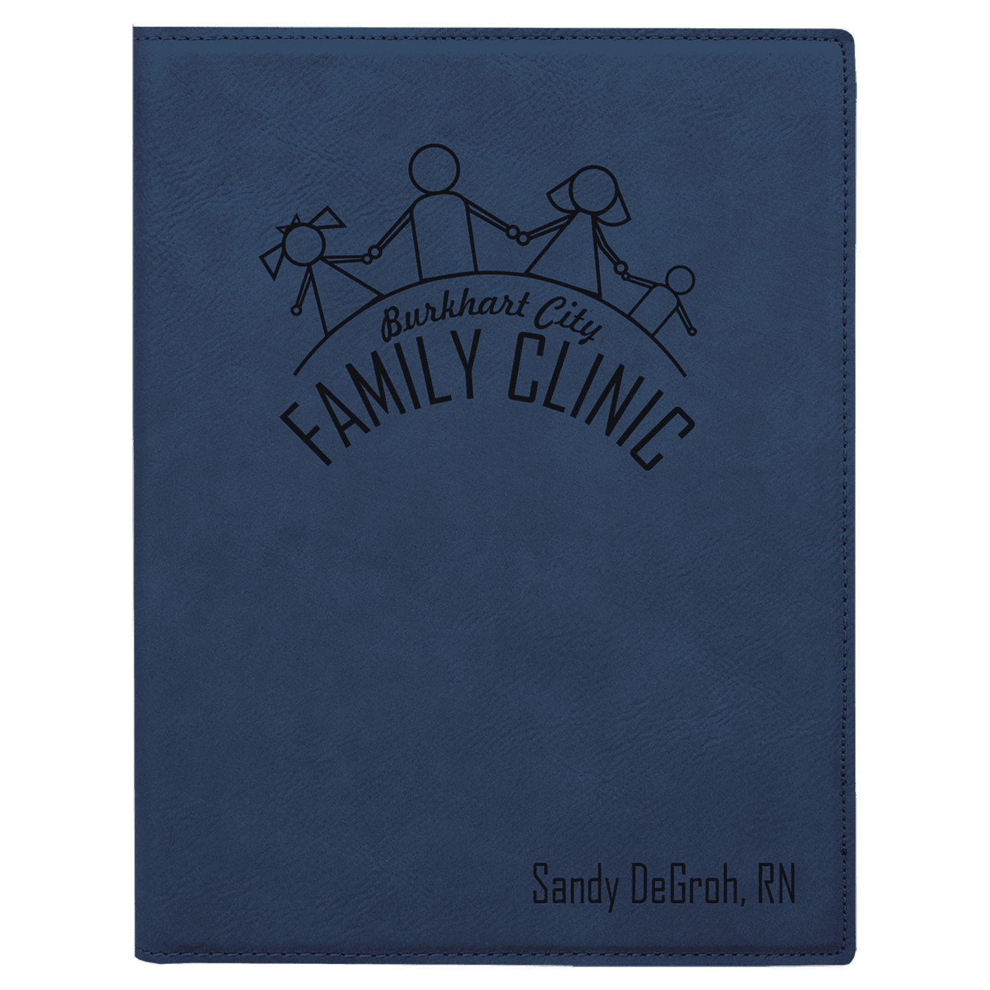 7" x 9" Laserable Leatherette Small Portfolio with Notepad