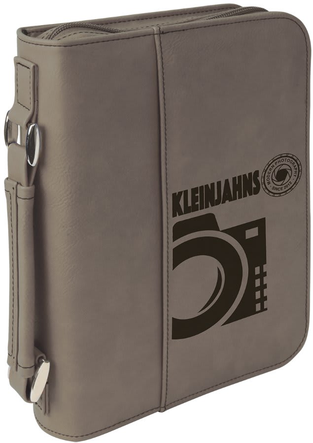 6 3/4" x 9 1/4" Leatherette Book/Bible Cover with Handle & Zipper