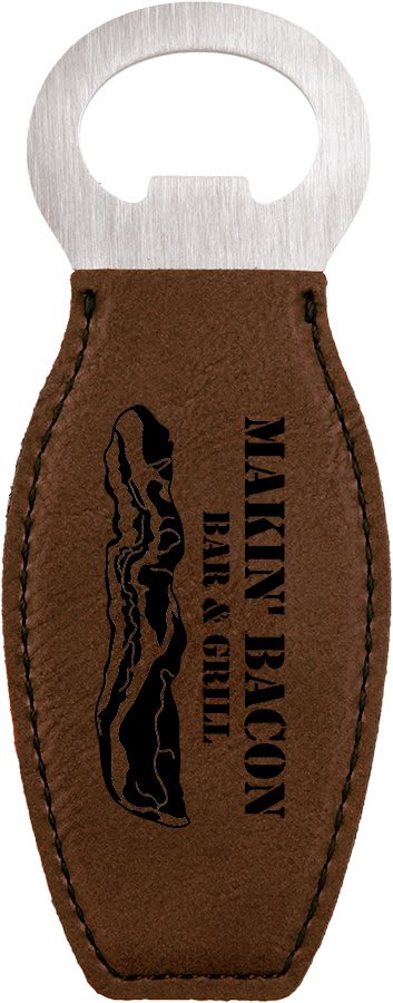 Laserable Leatherette Bottle Opener with Magnet