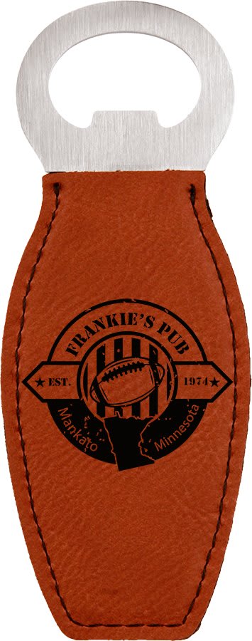 Laserable Leatherette Bottle Opener with Magnet