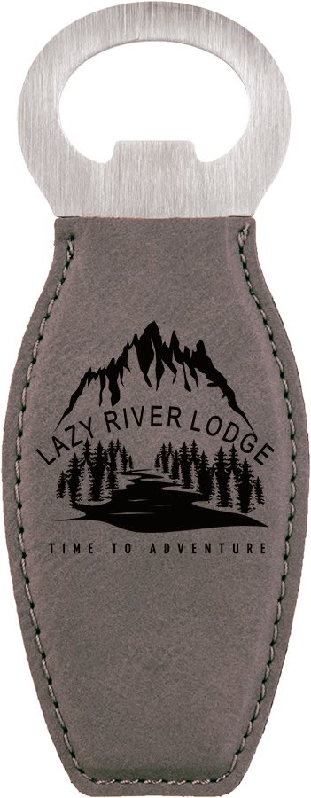 Laserable Leatherette Bottle Opener with Magnet