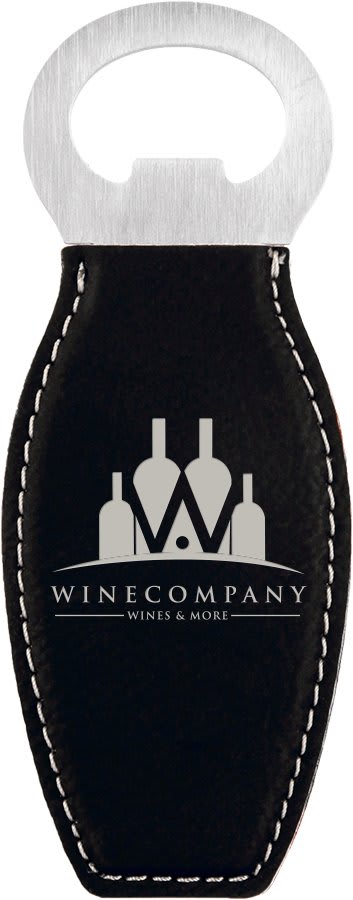 Laserable Leatherette Bottle Opener with Magnet