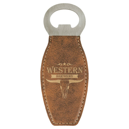 Laserable Leatherette Bottle Opener with Magnet