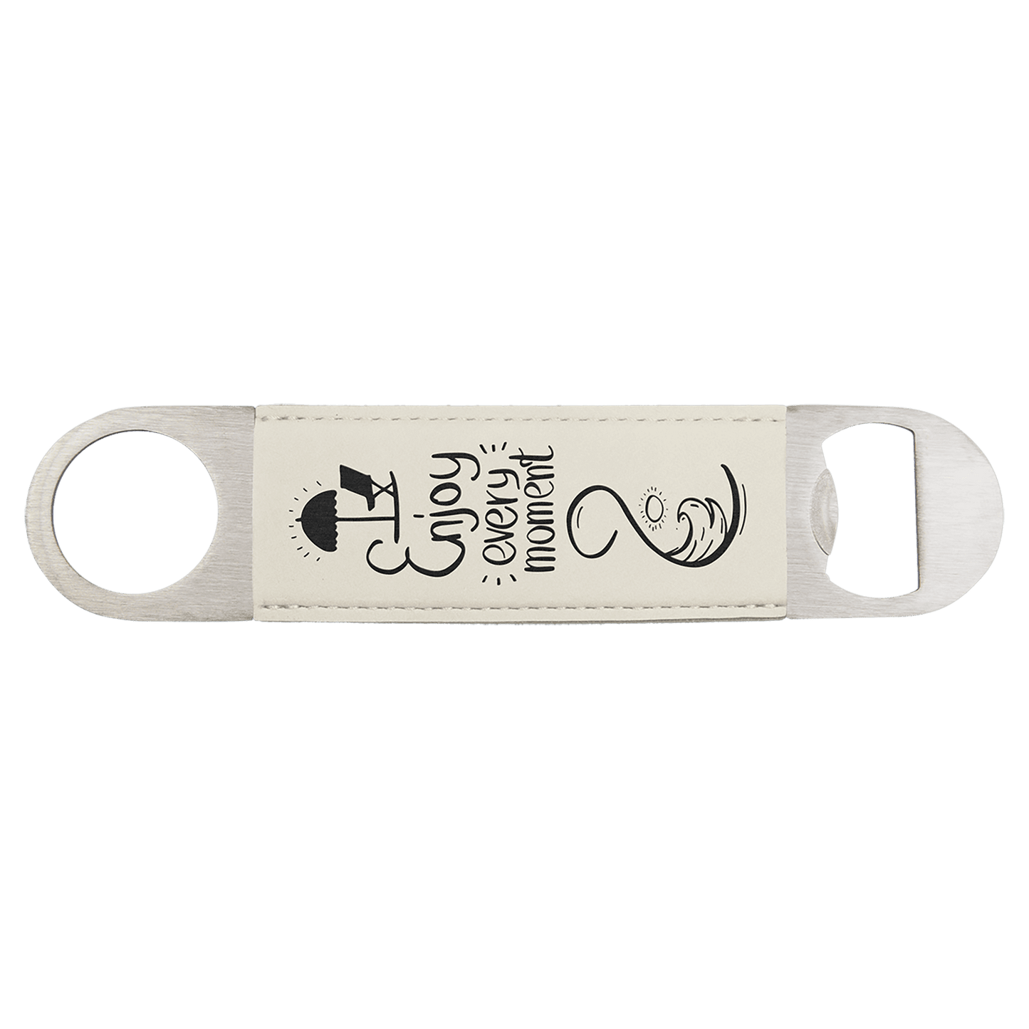 1 1/2" x 7" Laserable Leatherette Bottle Opener
