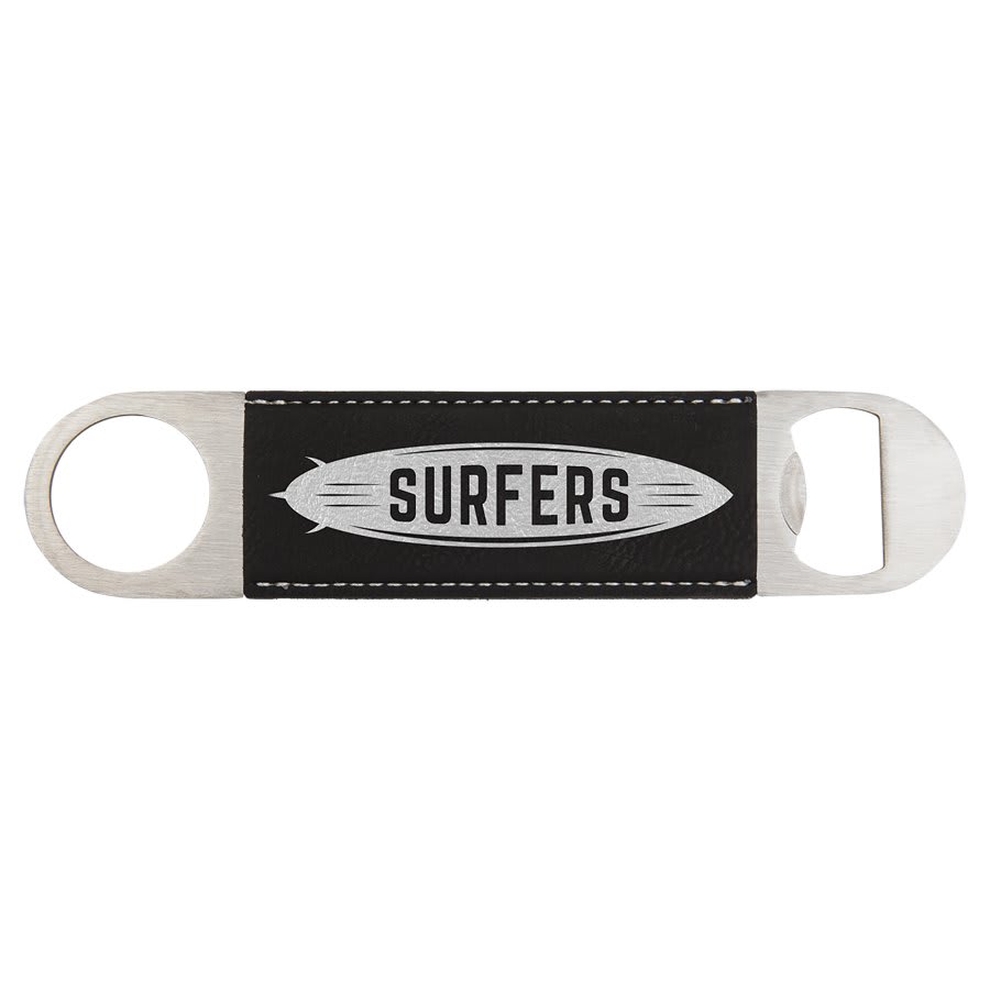 1 1/2" x 7" Laserable Leatherette Bottle Opener