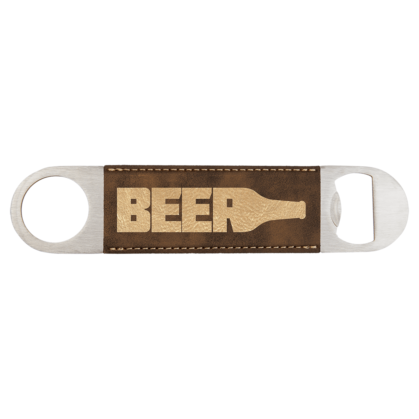 1 1/2" x 7" Laserable Leatherette Bottle Opener