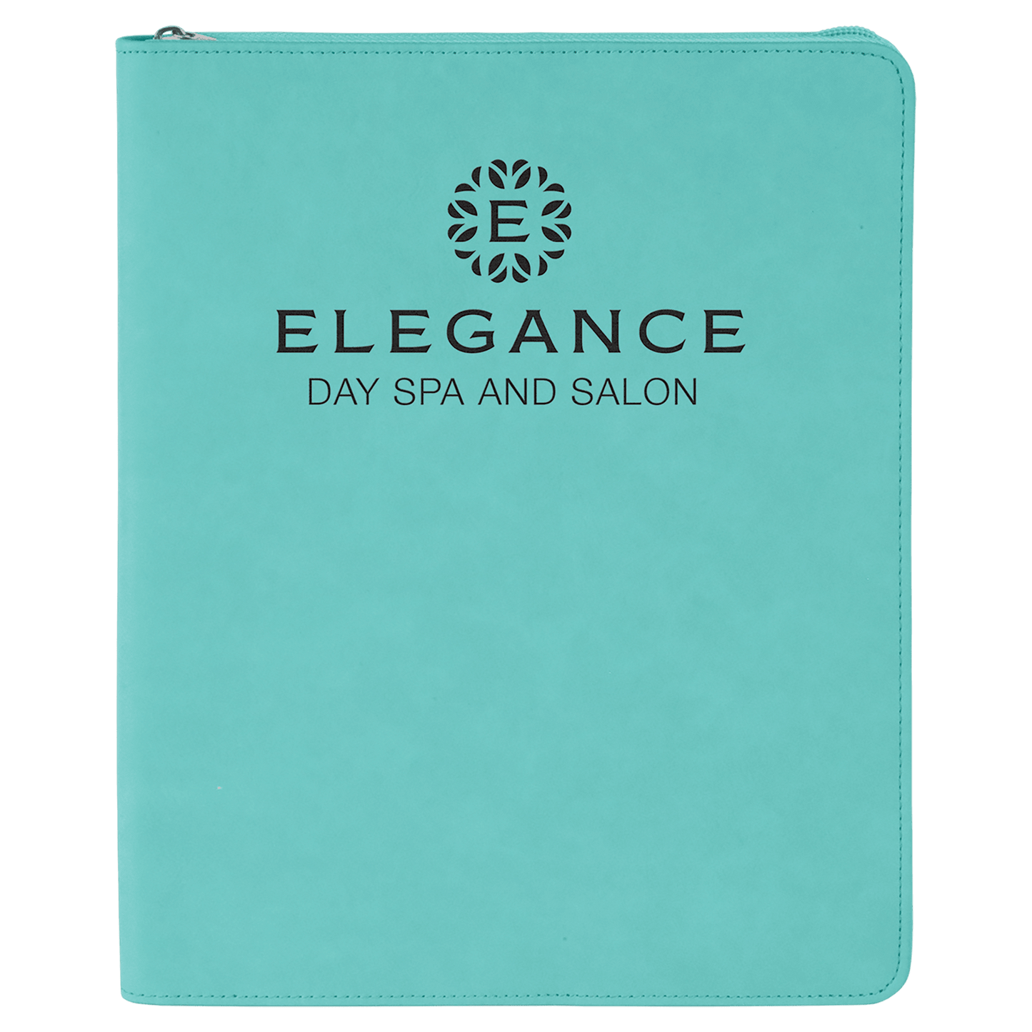 9 1/2" x 12" Zipper Laserable Leatherette Portfolio with Notepad