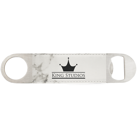 1 1/2" x 7" Laserable Leatherette Bottle Opener