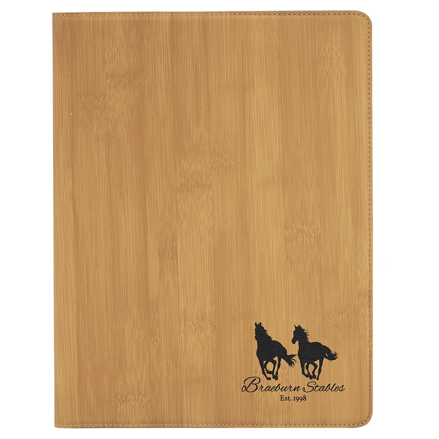 9 1/2" x 12" Laserable Leatherette Portfolio with Notepad