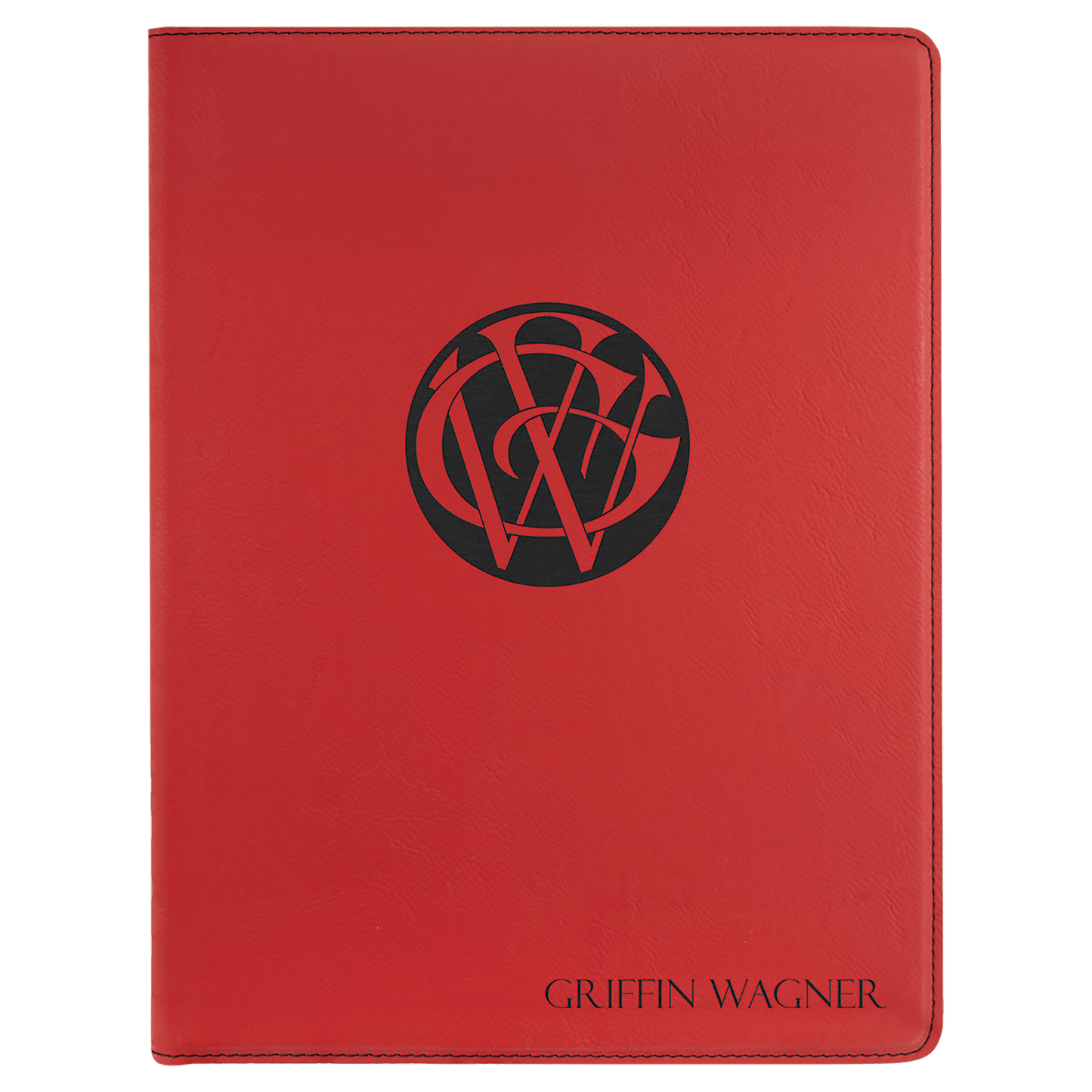 9 1/2" x 12" Laserable Leatherette Portfolio with Notepad