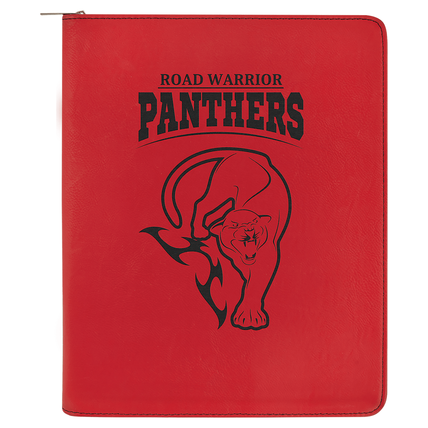 9 1/2" x 12" Zipper Laserable Leatherette Portfolio with Notepad