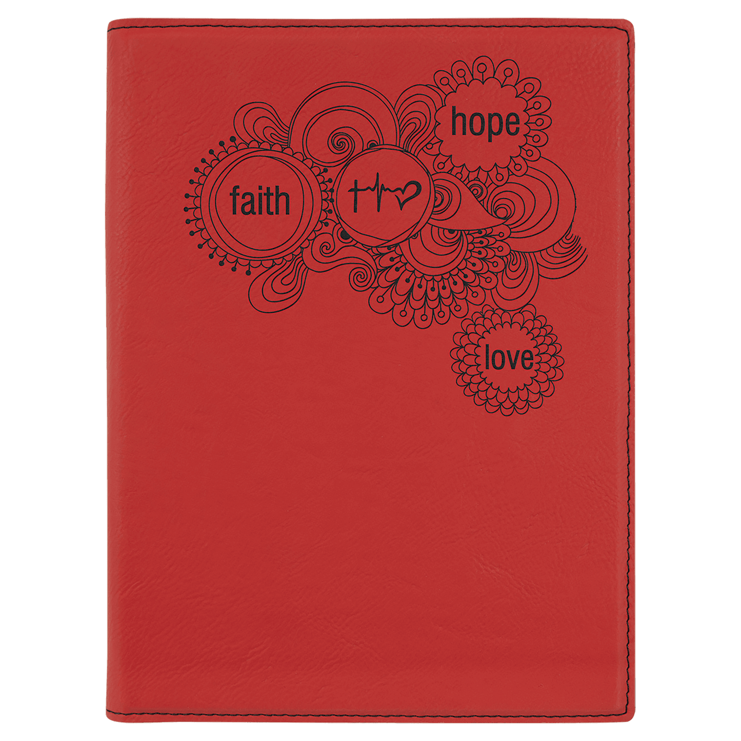 7" x 9" Laserable Leatherette Small Portfolio with Notepad