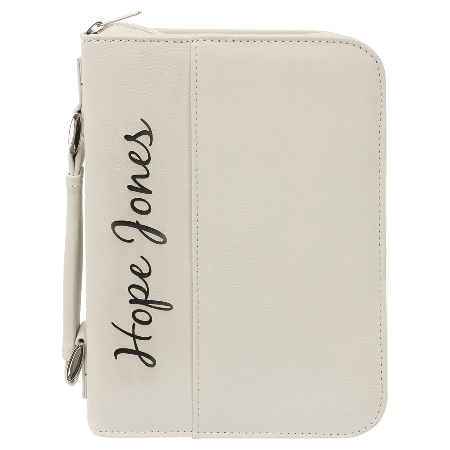 6 3/4" x 9 1/4" Leatherette Book/Bible Cover with Handle & Zipper