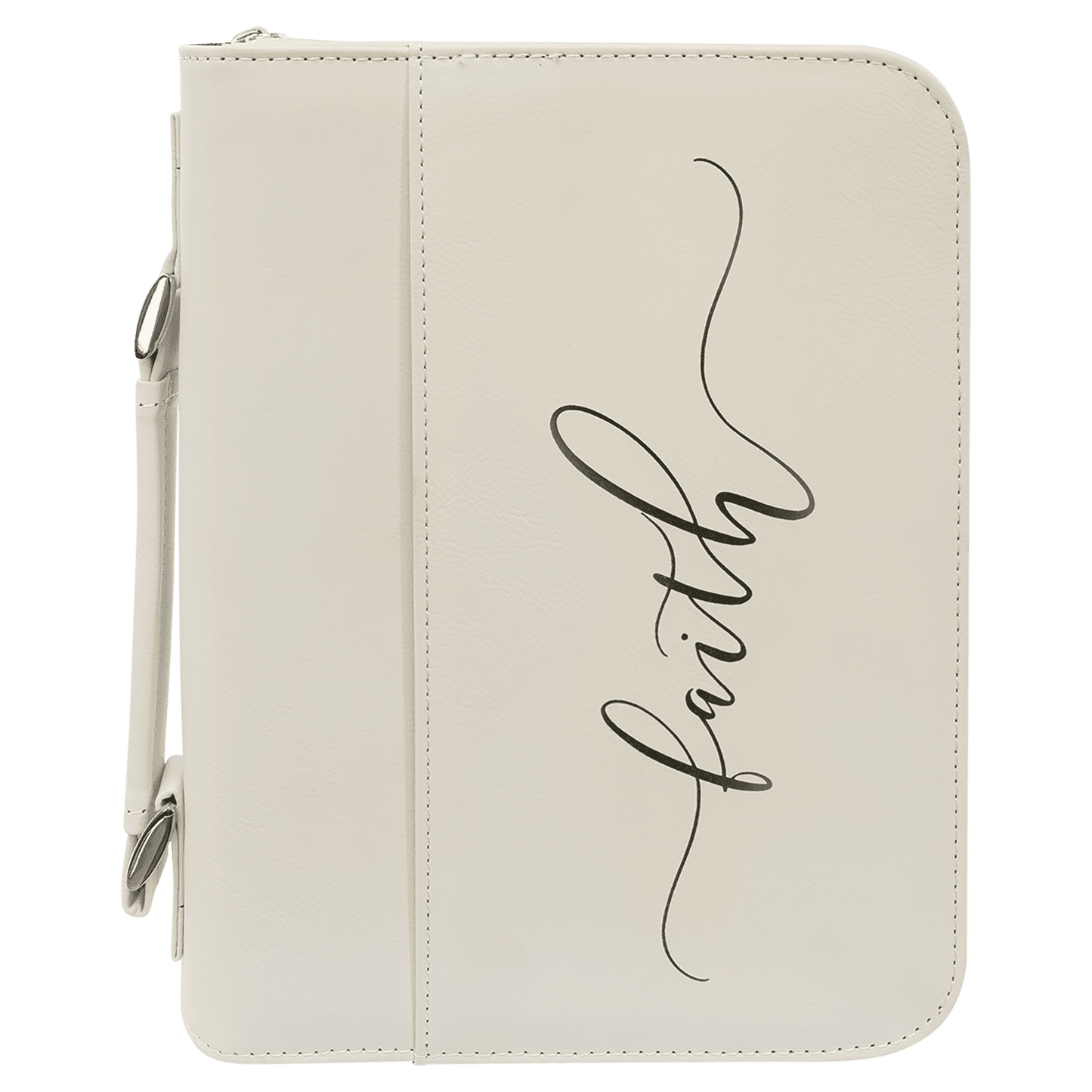 7 1/2" x 10 3/4" Leatherette Book/Bible Cover with Handle & Zipper