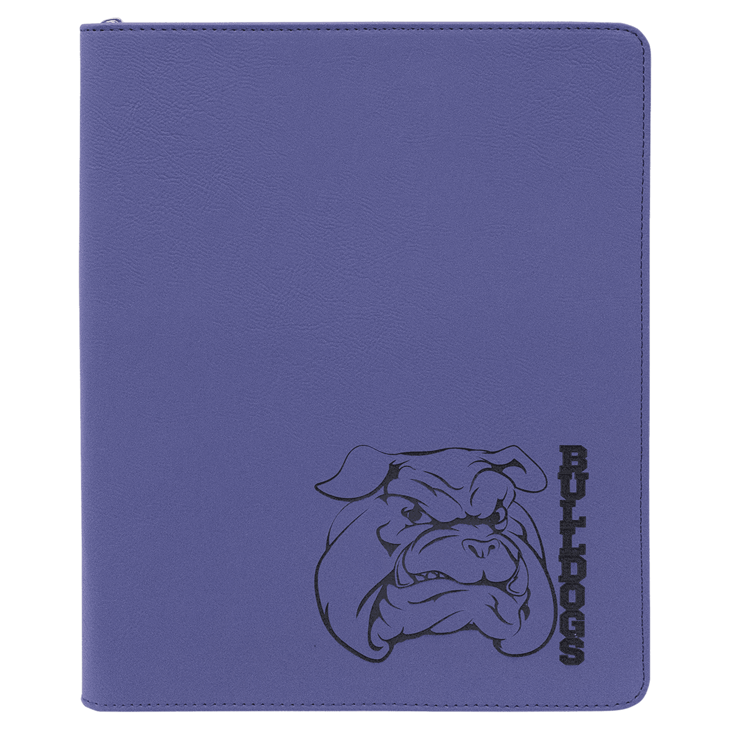 9 1/2" x 12" Zipper Laserable Leatherette Portfolio with Notepad