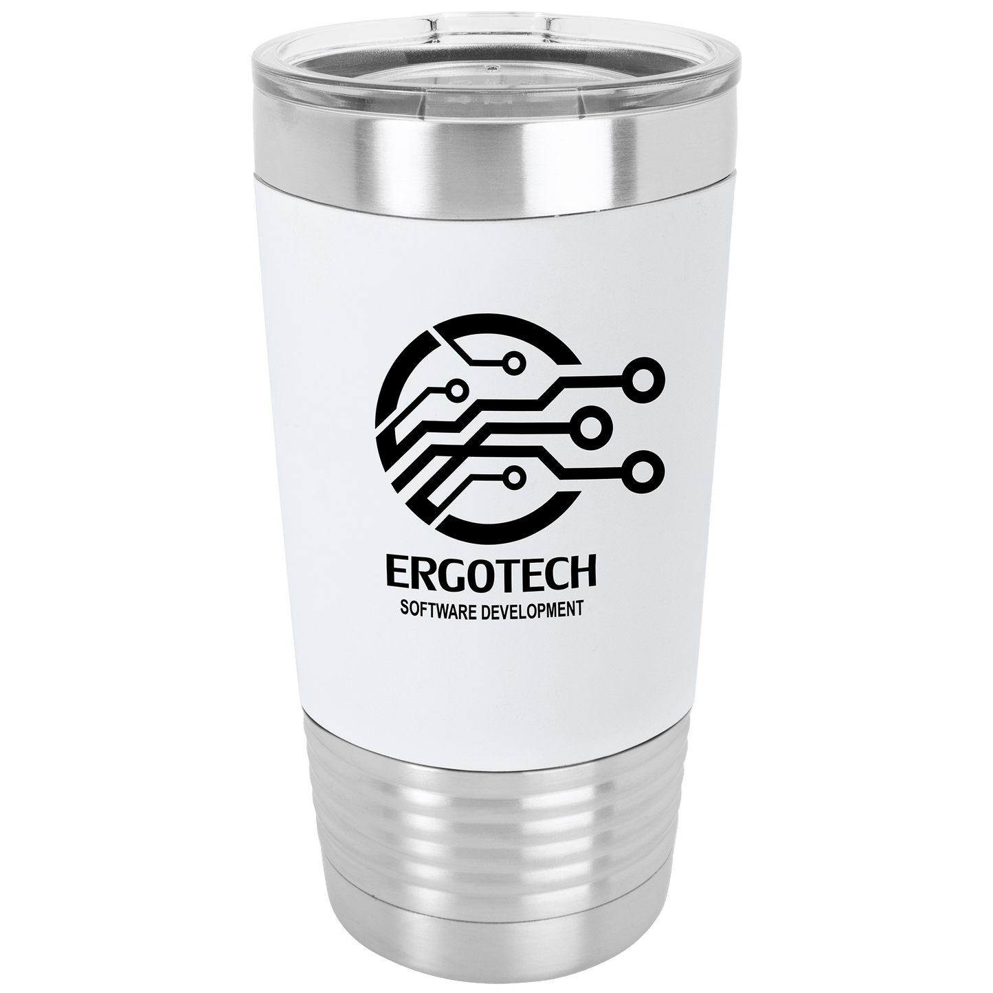 20 oz. Polar Camel Travel Mug with Silicone Grip and Clear Lid