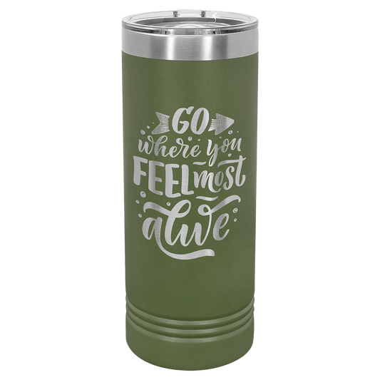 Polar Camel 22 oz. Skinny Tumbler with Slider Lid
