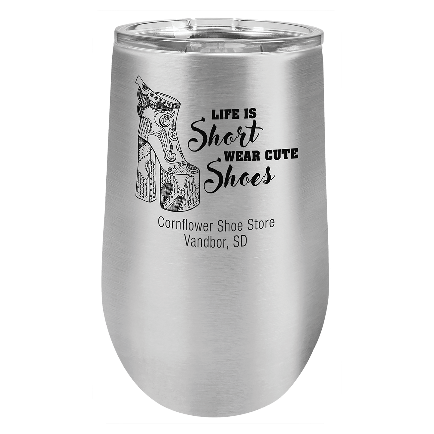 Polar Camel 16 oz. Vacuum Insulated Stemless Tumbler with Lid