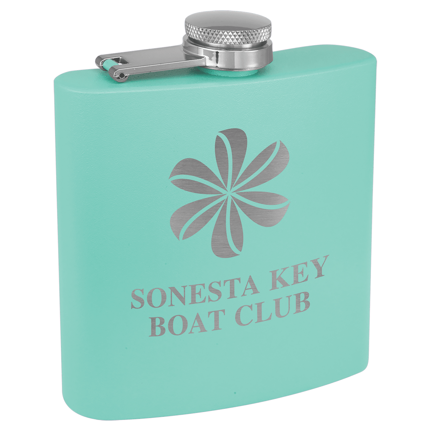 6 oz. Matte Powder Coated Laserable Stainless Steel Flask