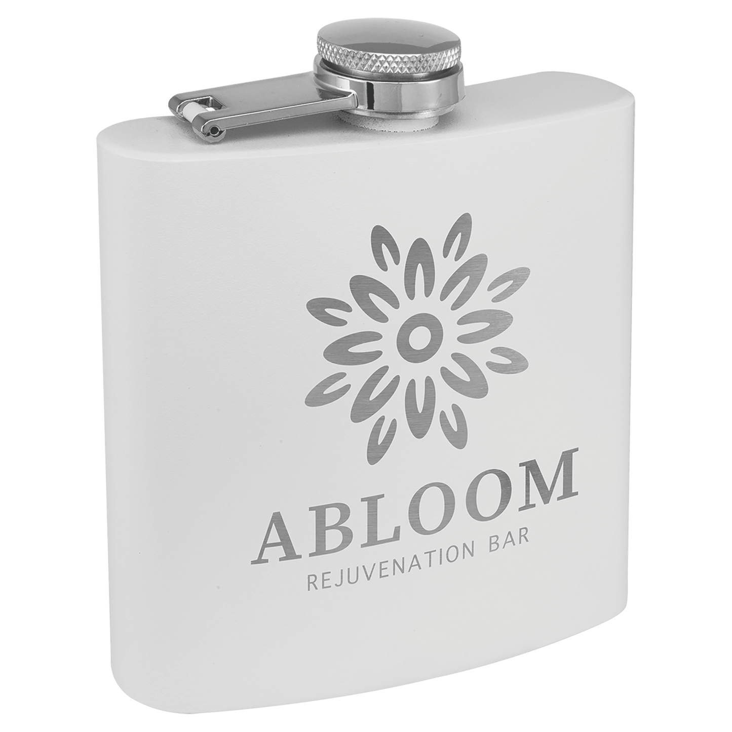 6 oz. Matte Powder Coated Laserable Stainless Steel Flask