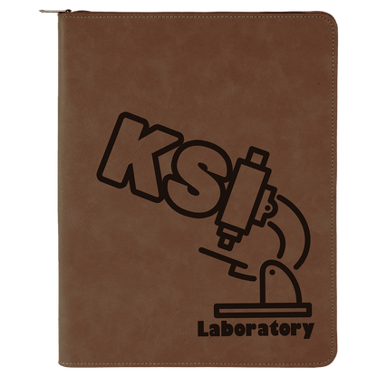 9 1/2" x 12" Laserable Leatherette Portfolio with Notepad