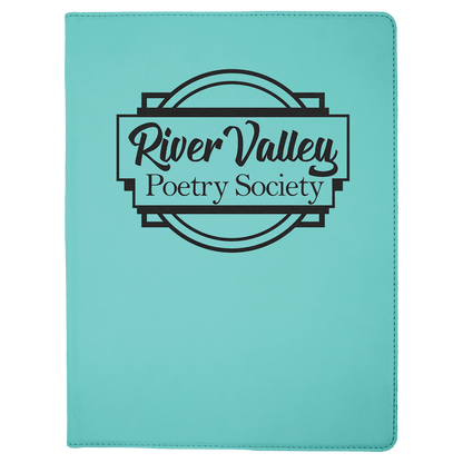 9 1/2" x 12" Laserable Leatherette Portfolio with Notepad