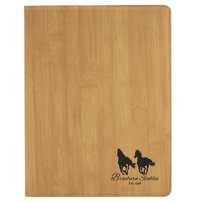 9 1/2" x 12" Laserable Leatherette Portfolio with Notepad