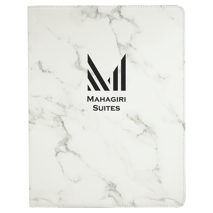 9 1/2" x 12" Laserable Leatherette Portfolio with Notepad