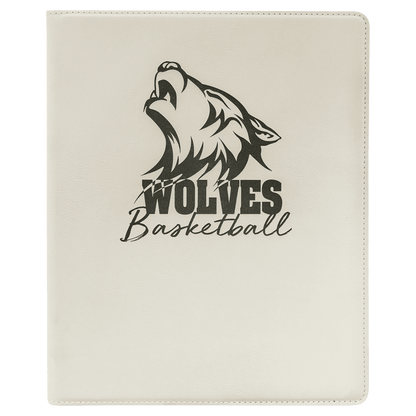 9 1/2" x 12" Laserable Leatherette Portfolio with Notepad