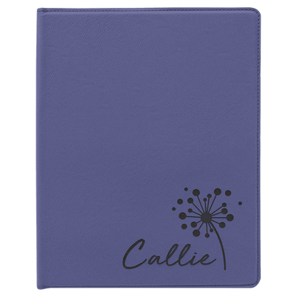9 1/2" x 12" Laserable Leatherette Portfolio with Notepad